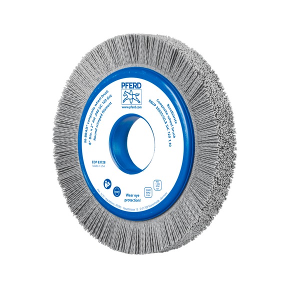 PFERD COMPOSITE Wheel brush RBUP Diameter 200x25x50.8 mm Bore 1.10 Grit 120 - Round brush (abrasive bristle)