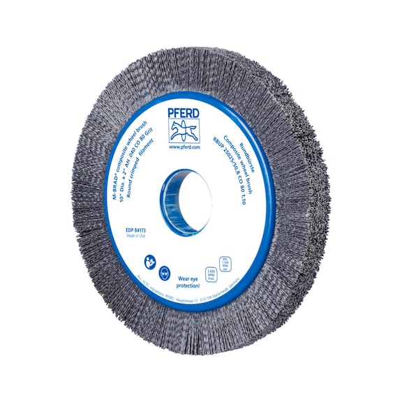 PFERD COMPOSITE round brush RBUP diameter 250x25x50.8mm bore 1.10mm grit 80 - Round brush (abrasive bristle)