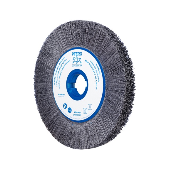 PFERD COMPOSITE FLEX Wheel Brush RBUP Diameter 300x25x50.8 mm 1.10 mm Grit 120 - Round brush (abrasive bristle)