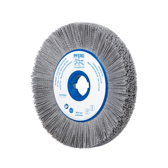 PFERD COMPOSITE FLEX round brush RBUP diameter 300x25x50.8 mm 1.10 mm grit 120 - Round brush (abrasive bristle)