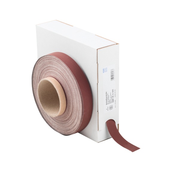 PFERD corundum abrasive belt roll fabric SBR width 25mm x length 50m A600 universal - Abrasive tool made of abrasive on a base