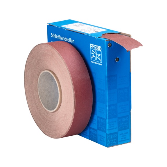 PFERD corundum abrasive belt roll fabric SBR width 40mm x length 50m A180 universal - Abrasive tool made of abrasive on a base