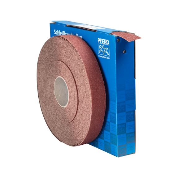 PFERD corundum abrasive belt roll fabric SBR width 40mm x length 50m A40 universal - Abrasive tool made of abrasive on a base