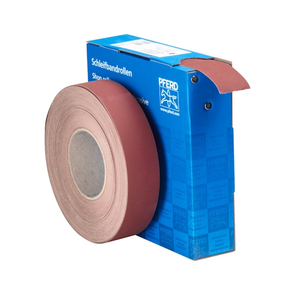 PFERD Korund Schleifbandrolle Gewebe SBR Breite 40mm x Länge 50m A400 universell - Schleifwerkzeug aus Schleifmittel auf Unterlage