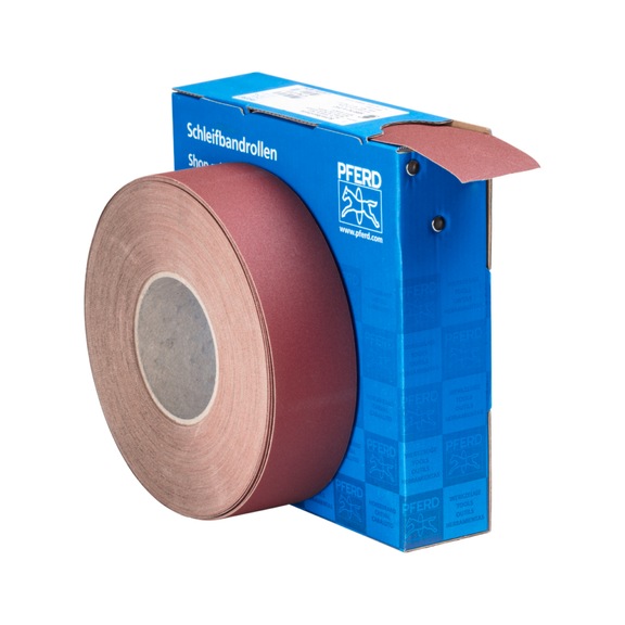 PFERD corundum abrasive belt roll fabric SBR width 50mm x length 50m A240 universal - Abrasive tool made of abrasive on a base