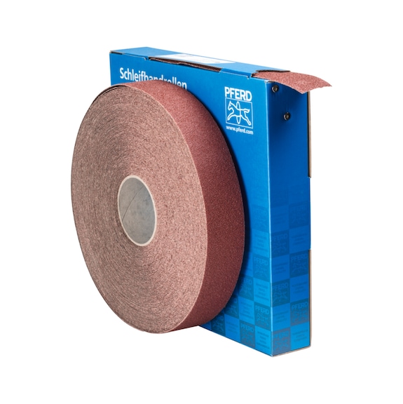 PFERD corundum abrasive belt roll fabric SBR width 50mm x length 50m A40 universal - Abrasive tool made of abrasive on a base