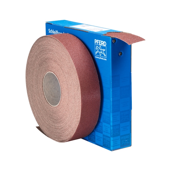 PFERD corundum abrasive belt roll fabric SBR width 50mm x length 50m A60 universal - Abrasive tool made of abrasive on a base
