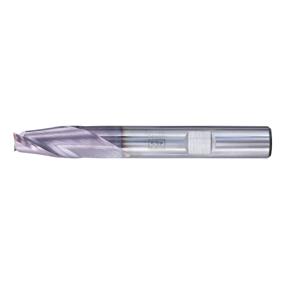 Solid carbide corner milling cutter, long, 2 cutting edges, diameter 8 mm, sharp, TiAlN shank, HB - End mills (non-indexable cutting edges