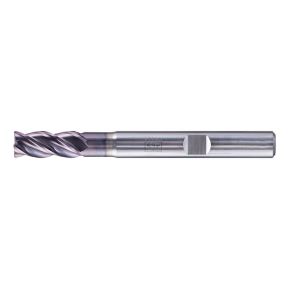 Solid carbide corner milling cutter, long, 4 cutting edges, diameter 6 mm, 45 degree chamfer, TiAlN shank, HB - End mills (non-indexable cutting edges