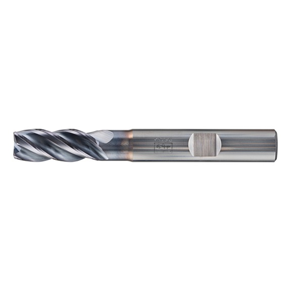 PFERD Solid carbide corner milling cutter, long, 4 cutting edges, diameter 8 mm, radius 0.5 mm, TiAlN shank HB - End mills (non-indexable cutting edges