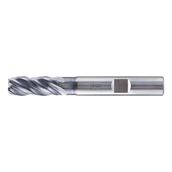 PFERD Solid carbide corner milling cutter, long, 4 cutting edges, diameter 8 mm, radius 1.0 mm, TiAlN shank HB - End mills (non-indexable cutting edges