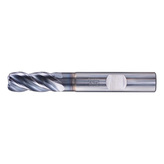 Solid carbide corner milling cutter, long, 4 cutting edges, diameter 10 mm, radius 1.5 mm, TiAlN shank, HB - End mills (non-indexable cutting edges