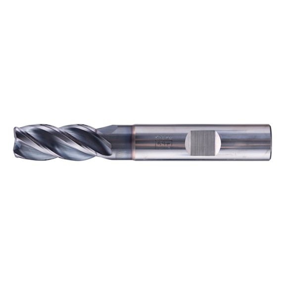 Solid carbide corner milling cutter, long, 4 cutting edges, diameter 12 mm, radius 1.5 mm, TiAlN shank, HB - End mills (non-indexable cutting edges