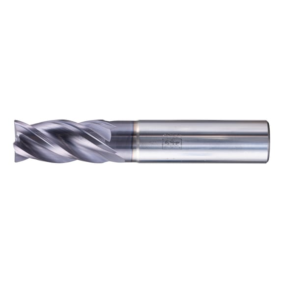 Solid carbide corner milling cutter, long, 4 cutting edges, diameter 16 mm, 45 degree chamfer, TiAlN shank HA - End mills (non-indexable cutting edges