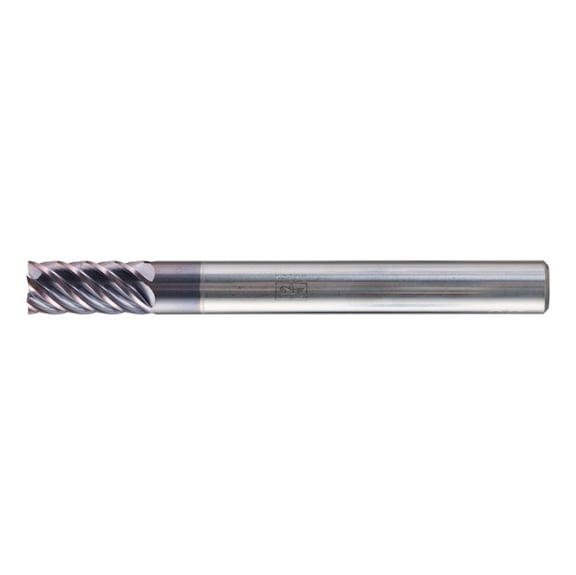 Solid carbide corner milling cutter, long, 6 cutting edges, diameter 6 mm, sharp, TiAlN shank HA - End mills (non-indexable cutting edges