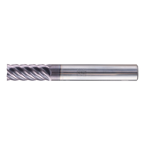Solid carbide corner milling cutter, long, 6 cutting edges, diameter 8 mm, sharp, TiAlN shank HA - End mills (non-indexable cutting edges