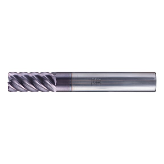Solid carbide end mill, long, 6 cutting edges, diameter 10 mm, sharp, TiAlN, HA shank - End mills (non-indexable cutting edges