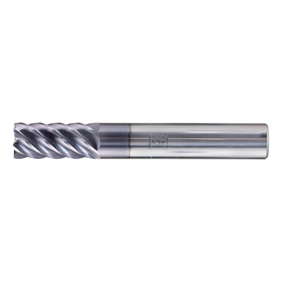 Solid carbide corner milling cutter, long, 6 cutting edges, diameter 12 mm, sharp, TiAlN, HA shank - End mills (non-indexable cutting edges