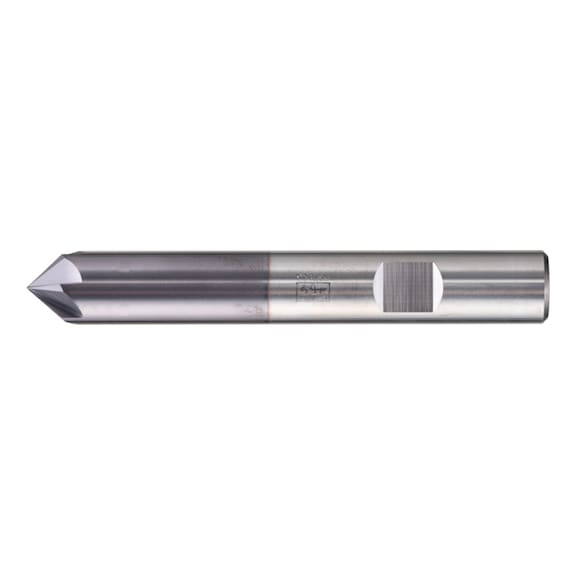 PFERD Solid carbide deburring cutter, 6 cutting edges, 90 degrees, diameter 12 mm, TiAlN shank, HB - Angular end mill, V-groove (non-indexable cutting edges)