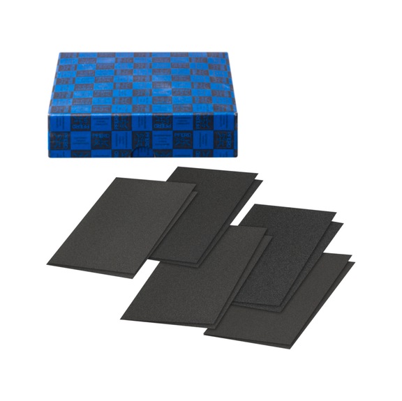 PFERD Set 10-piece cloth sanding sheet corundum 230x280mm BG BL A40,80,100,120,180 - Sanding sheet