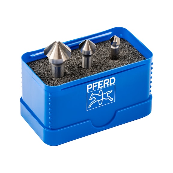 PFERD HSS countersink set 3-piece DIN 335 C 90 degrees - Short countersink