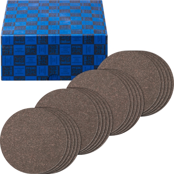 PFERD Velcro set fine compact grain 20-piece 125 mm CK180,240,320,400 - Abrasive tool made of abrasive on a base