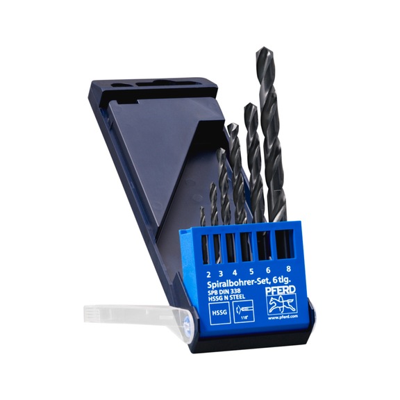 PFERD twist drill set 6-piece STEEL HSSG N DIN 338 universal - Micro drill