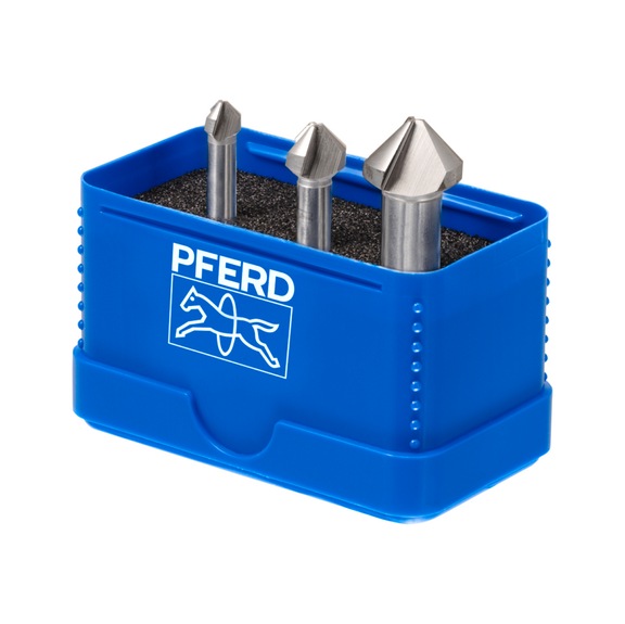 PFERD HSSE countersink set UGT 3-piece DIN 335 C 90 degree version Co5 - Short countersink