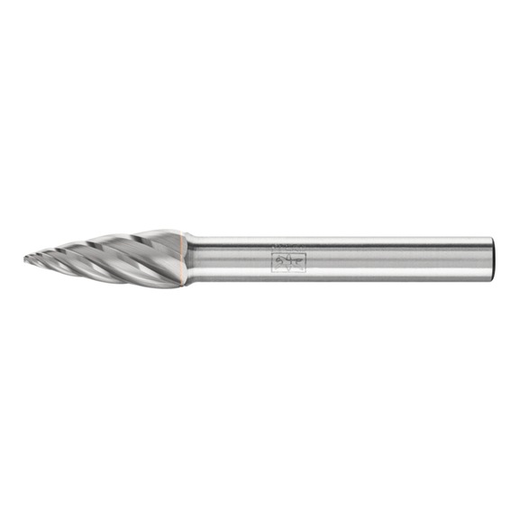 PFERD carbide burr ALU pointed bend SPG diameter 08x20mm shank 6mm - Rotor milling cutter