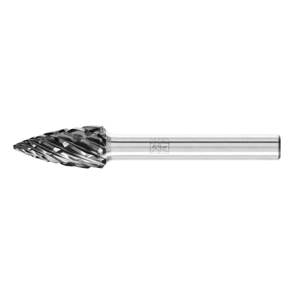 PFERD carbide burr STEEL pointed bend SPG diameter 10x20mm shank 6mm - Rotor milling cutter