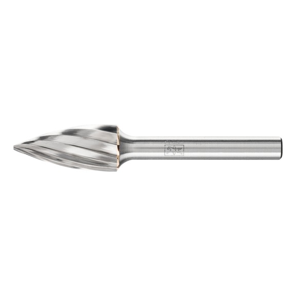 PFERD carbide burr pointed bend SPG diameter 12x25 mm shank 6 mm Z1 - Rotor milling cutter