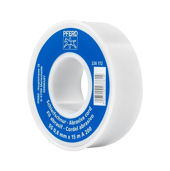 PFERD corundum abrasive belt SS diameter 0.8 mm x 15 m A200 for toolmaking - Abrasive tool made of abrasive on a base