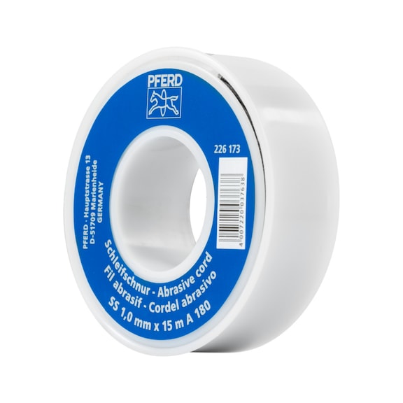 PFERD corundum abrasive belt SS diameter 1.0 mm x 15 m A180 for toolmaking - Abrasive tool made of abrasive on a base