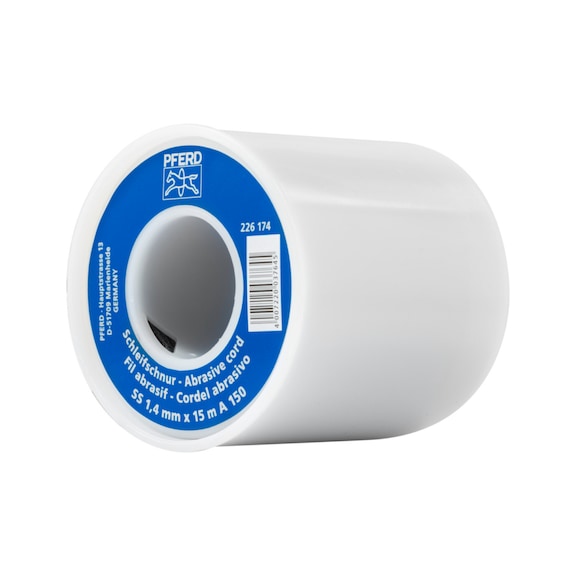PFERD Korund Schleifschnur SS Durchmesser 1,4 mm x 15 m A150 für Werkzeugbau - Schleifwerkzeug aus Schleifmittel auf Unterlage