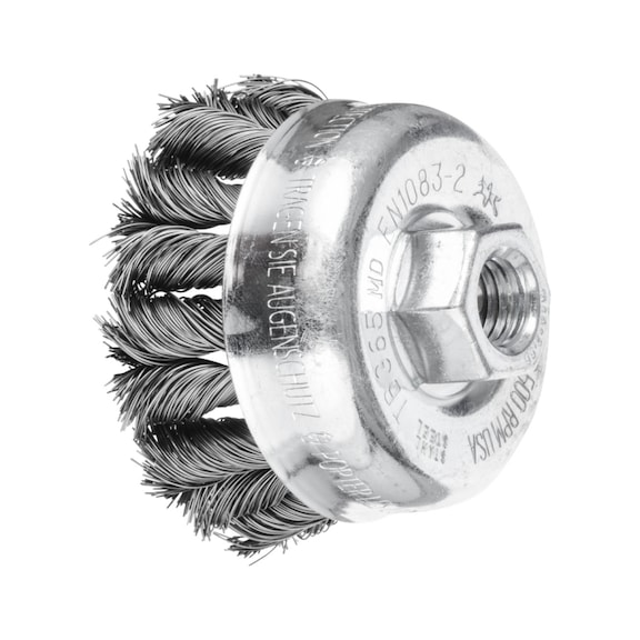 PFERD 5 COMBITWIST cup brushes knotted TBG diameter 65 mm M14 wire 0.35 mm - Cup brush