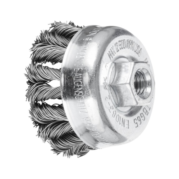 PFERD COMBITWIST knotted cup brush TBG diameter 65 mm M14 wire 0.50 mm - Cup brush