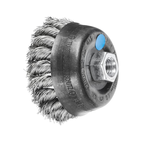 PFERD Topfbürste gezopft TBG Durchmesser 80 mm M14 Edelstahl-Draht 0,35 mm 5 - Topfbürste