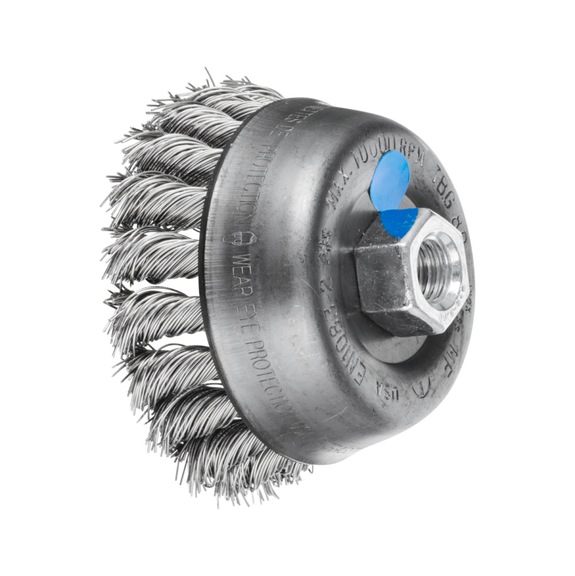 PFERD cup brush knotted TBG diameter 80 mm M14 stainless steel wire 0.50 mm - Cup brush