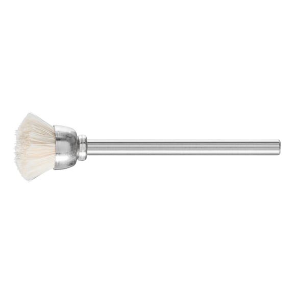 PFERD miniature cup brush TBU diameter 15 mm shaft 3 mm white goat hair - Cup brush