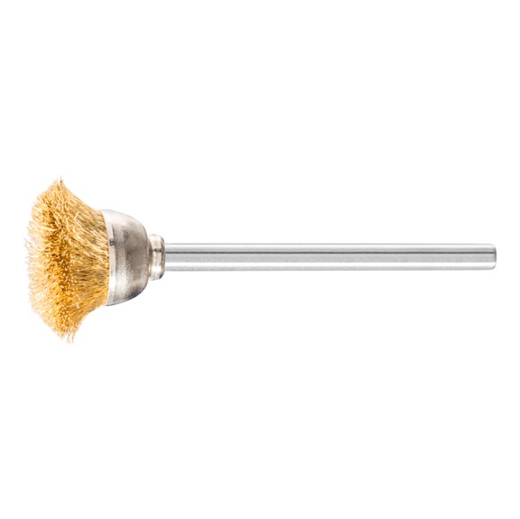PFERD miniature cup brush TBU diameter 18 mm shaft 3 mm brass wire 0.10 - Cup brush