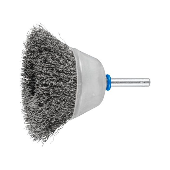 PFERD cup brush unknotted TBU 50 mm shaft 6 mm stainless steel wire 0.30 10 - Cup brush