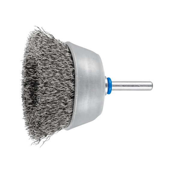 PFERD cup brush unknotted TBU diameter 70mm shaft 6 mm stainless steel wire 0.30 - Cup brush