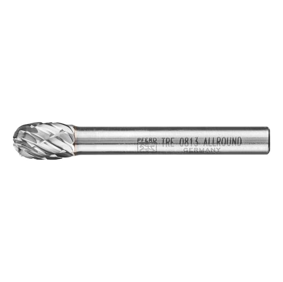 PFERD carbide burr ALLROUND drop TRE diameter 08x13mm shank 6mm - Rotor milling cutter