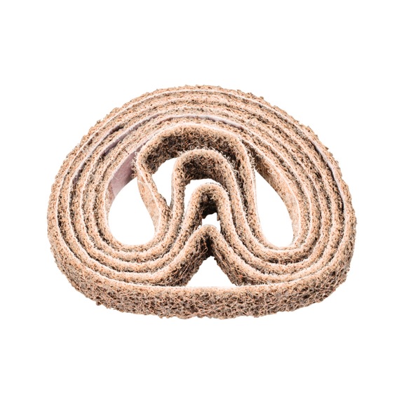 PFERD non-woven abrasive belt VB 12x305 mm A100 G for fine sanding and finishing - Sanding belt for belt sander