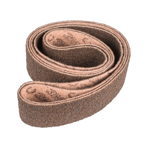 PFERD non-woven abrasive belt VB 75x2000mm A100 G for fine sanding and finishing - Sanding belt for belt sander