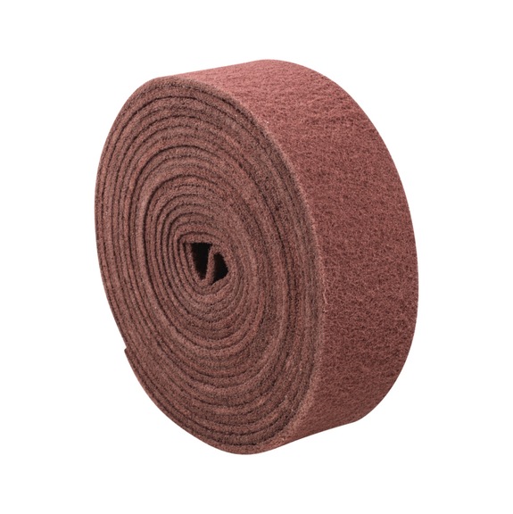 PFERD POLINOX Vliesbandrolle VBR 100mm x 10m Korund A280 - Schleifwerkzeug aus Schleifmittel auf Unterlage