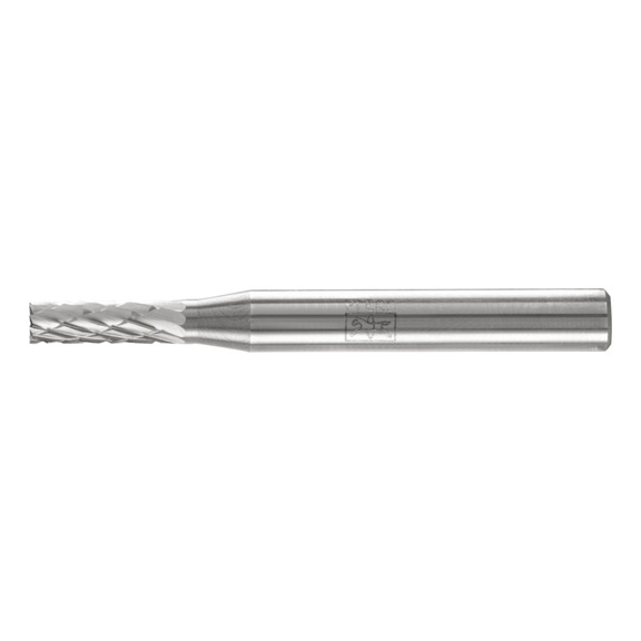 PFERD Hartmetall Frässtift Zylinder ZYAS stirnverzahnt 04x13mm Schaft 6mm Z3P - Rotorfräser