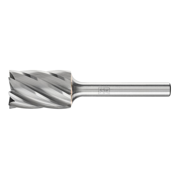 PFERD carbide burr ALU cylinder ZYAS face diameter 16x25 mm, 6 mm - Rotor milling cutter