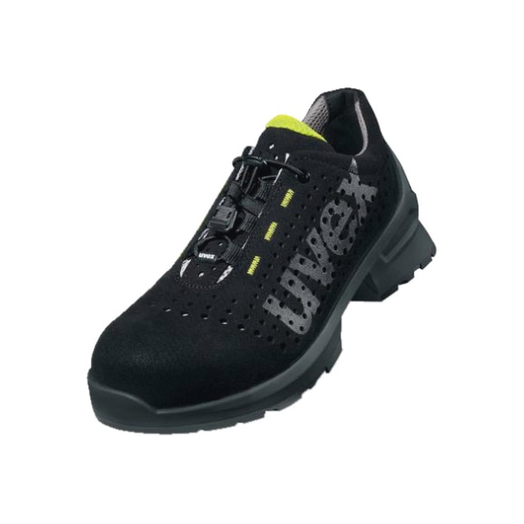 UVEX 1 low shoes S1 65619 black yellow width 12 size 39 6561939 - Low-cut shoe S1 65619 W12