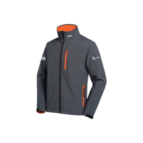 UVEX Softshelljacke uvex metal grau orange anthrazit L 9882611 - Softshelljacken